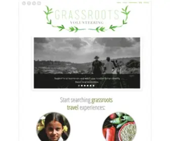 Grassrootsvolunteering.org(Grassroots Volunteering) Screenshot