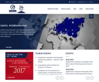 Gratanet.com(Grata international is a dynamically developing international law firm which) Screenshot