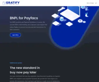 Gratifypay.com(Explore gratify's buy now pay later service) Screenshot