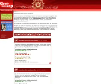 Gratis-Horoskop.de(Horoskop gratis Horoskop kostenlos Astrologie Sternzeichen) Screenshot