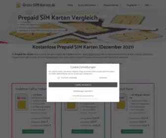 Gratis-Sim-Karten.de(Prepaid-Karten Angebote für 0 €) Screenshot