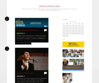 Gratisenbuenosaires.com(AGENDA POR DÍA DE ACTIVIDADES GRATIS) Screenshot