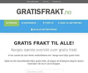 Gratisfrakt.no(Gratis frakt til din favorittbutikk) Screenshot