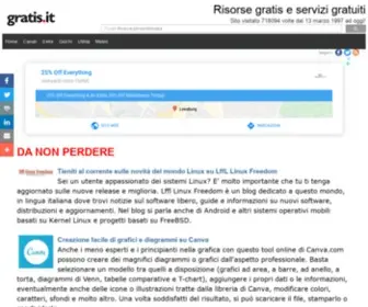 Gratis.it(Il primo portale italiano dedicato a tutto ciò che è gratis su internet) Screenshot