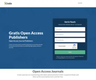 Gratisoa.org(Gratis Open Access Publishers) Screenshot
