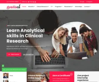 Gratisol.com(Best Institute for Clinical Research in Hyderabad) Screenshot