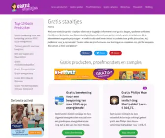 Gratisstaaltjes.nl(Online gratis staaltjes en producten aanvragen) Screenshot