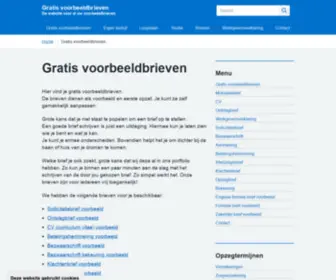 Gratisvoorbeeldbrieven.nl(Gratis voorbeeldbrieven) Screenshot