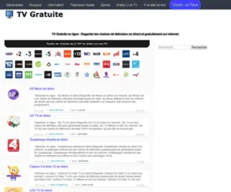 Gratuite-TV.com(Chaînes de télévision gratuite en direct) Screenshot