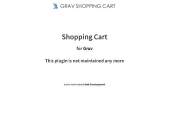 GravCart.com(Grav Shopping Cart) Screenshot