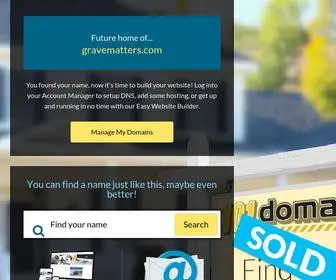 Gravematters.com(Domain Name Registration) Screenshot