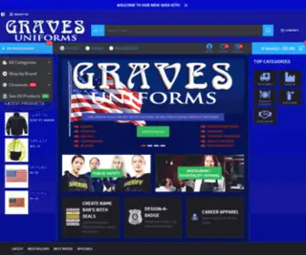 Gravesuniforms.com(Graves Uniforms) Screenshot