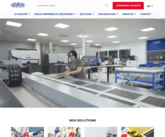 GravicGroup.com(Fabricant d'étiquettes industrielles) Screenshot