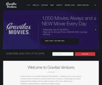 Gravitasventures.com(Gravitas Ventures) Screenshot