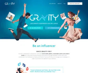 Gravity-Influencers.com(Unlock the potential of micro influence on social media) Screenshot