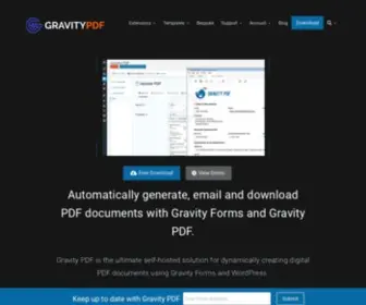 Gravitypdf.com(Automatic PDF Generator Plugin for WordPress) Screenshot