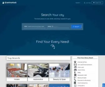 Gravitysplash.com(City Search) Screenshot
