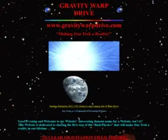 Gravitywarpdrive.com(Gravity Warp Drive) Screenshot
