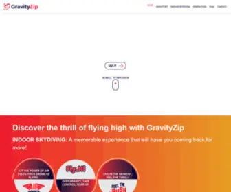 Gravityzip.com(Indoor skydiving) Screenshot