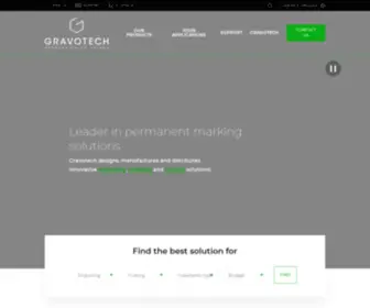Gravotech.ae(Leader in permanent marking solutions) Screenshot