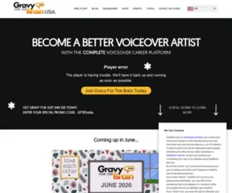 Gravyforthebrain.com(Gravy for the Brain Voiceover Training) Screenshot