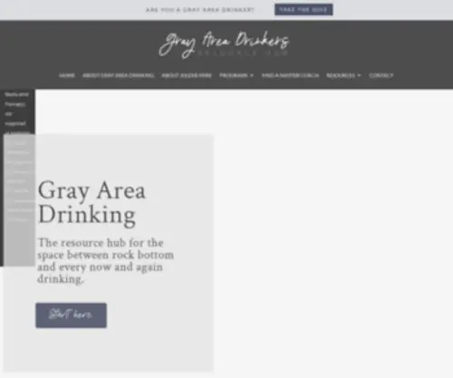 Grayareadrinkers.com(GRAY AREA DRINKING RECOVERY HUB) Screenshot