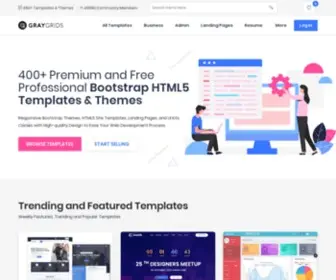 Graygrids.com(Free HTML Site Templates and Bootstrap Themes) Screenshot