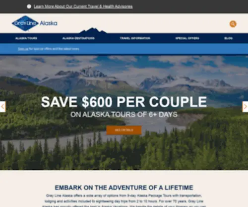 Graylineofalaska.com(Alaska Travel Vacations) Screenshot