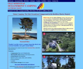 Graysoceancamping.com(Maine camping) Screenshot