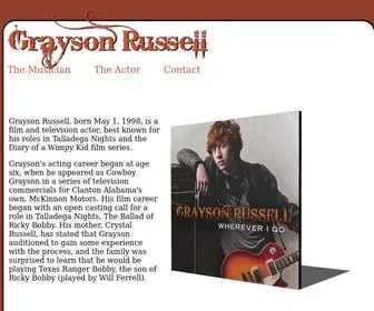 Graysonrussellonline.com(The OFFICIAL site of Grayson Russell) Screenshot