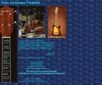 Grazianoukuleles.com(Tony Graziano Ukuleles) Screenshot