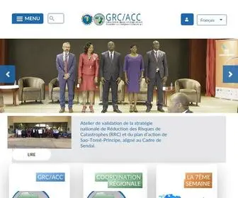 GRC-Ceeac.org(Bienvenue sur Cellule Gestion Risques de Catastrophes et Adaptation aux Changements Climatiques (GRC/ACC)) Screenshot