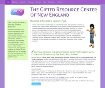 GRcne.com(The Gifted Resource Center of New England) Screenshot