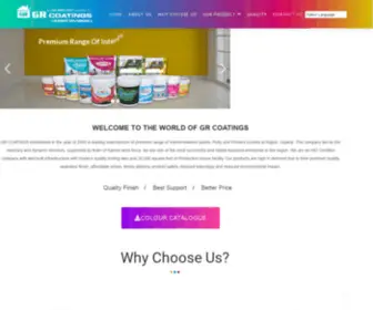 Grcolours.com(Manufacturer Of Paints) Screenshot