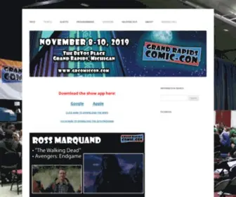 Grcomiccon.com(Grand Rapids Comic Con) Screenshot