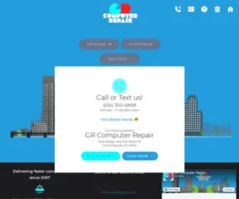 Grcomputerrepair.com(GR Computer RepairCall or Text #HireBetterNerds) Screenshot