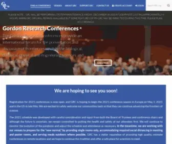 GRC.org(Gordon Research Conferences) Screenshot