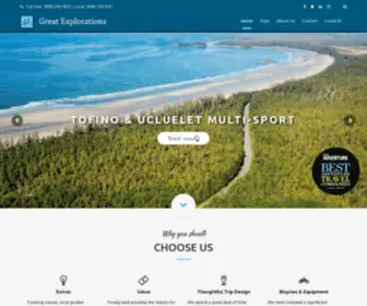 Great-Explorations.com(Guided Biking & Hiking Trips) Screenshot