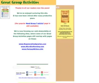 Great-Group-Activities.com(Great group activities for all ages) Screenshot