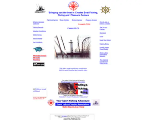 Great-Lakes-Charters.com(Great Lakes Charter Association Salmon Trout Steelhead Bass Walley) Screenshot