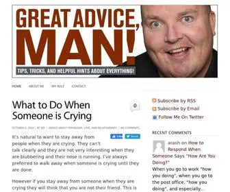 Greatadviceman.com(Smart Advice from the Front Lines of Reason) Screenshot