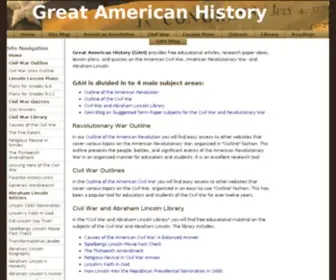 Greatamericanhistory.net(Great American History) Screenshot