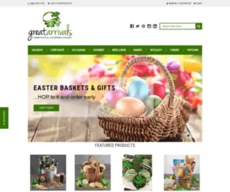 Greatarrivals.com(Gourmet Gift Baskets for All Occasions & Holidays) Screenshot