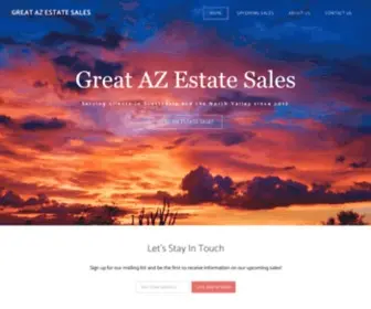 Greatazestatesales.com(Great AZ Estate Sales) Screenshot