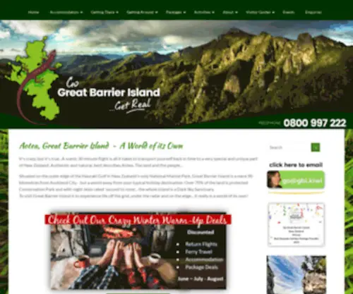 Greatbarrierislandtourism.co.nz(Go Great Barrier Island) Screenshot