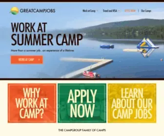 Greatcampjobs.com(Summer Camp Jobs for College Students) Screenshot