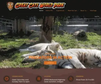 GreatcatsWorldpark.com(Great Cats World Park) Screenshot