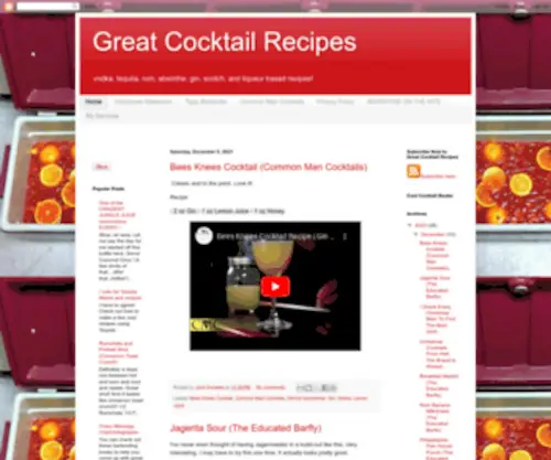 Greatcocktailrecipes.net(Greatcocktailrecipes) Screenshot