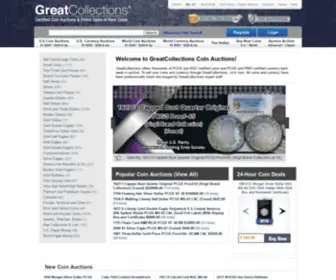 Greatcollections.com(Coin Auctions & Rare Coins Certified by PCGS) Screenshot