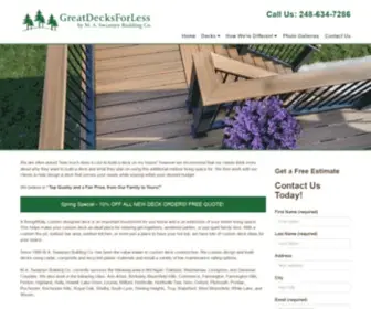 Greatdecksforless.com(Great Decks for Less) Screenshot